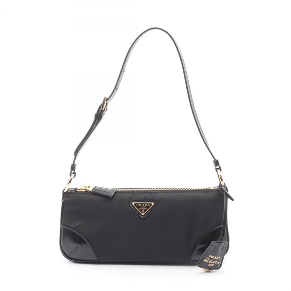 PRADA Re-Edition 2002 TESSUTO+SPAZZOL Shoulder Bag 1BC201R789F0002 black used