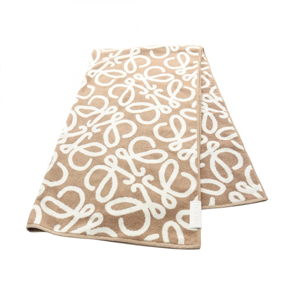 LOEWE PAULA'S IBIZA ANAGRAM towel T000229X012132 cotton Brown White NEW unisex