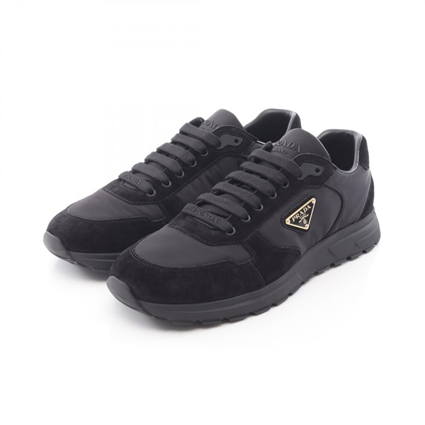 PRADA Prax 2.0 Re-Nylon sneakers #9 shoes 2EE436D7CF00029 Suede Black NEW mens