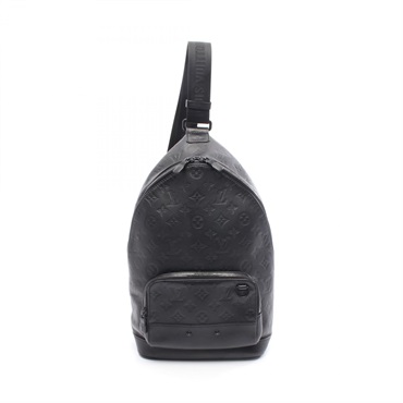 LOUIS VUITTON Sling Waist bum bag M46107 Monogram Shadow leather Noir Used mens