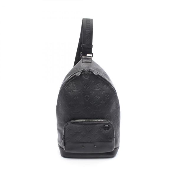 LOUIS VUITTON Sling Waist bum bag M46107 Monogram Shadow leather Noir Used mens