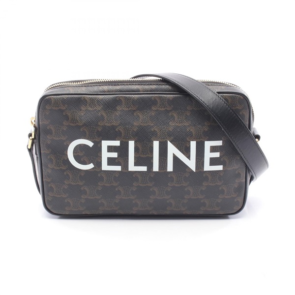 CELINE Triomphe Medium Messenger Shoulder crossbody Bag 194502 canvas leather