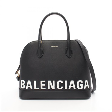 BALENCIAGA Ville Top Handle M Shoudler Crossbody Handbag 518801 leather BK Used
