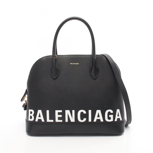 BALENCIAGA Ville Top Handle M Shoudler Crossbody Handbag 518801 leather BK Used