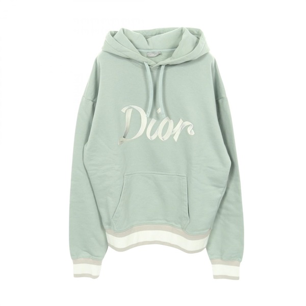 Christian Dior Hoodie Sweatshirt cotton Green Beige White Used mens size S