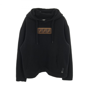 FENDI Zucca box logo Hoodie Sweatshirt #48 cotton cashmere Black Used mens