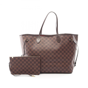 LOUIS VUITTON Neverfull GM Tote shoulder Bag N41357 Damier leather Ebene Used