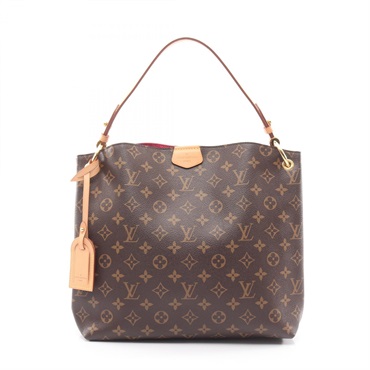 LOUIS VUITTON Graceful PM Shoulder Bag M43700 Monogram leather Pivoine Used LV