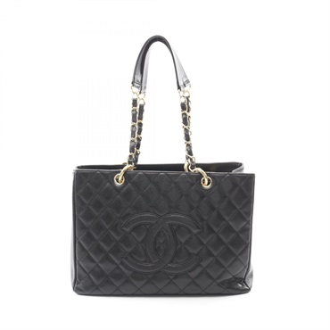 CHANEL Matelasse Grand Shopping GST Chain Shoulder Tote Bag A20995 leather Used