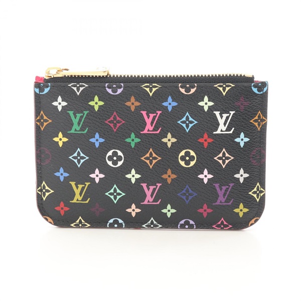 LOUIS VUITTON Pochette Cle coin purse M93735 Monogram Multicolore Noir Grenade