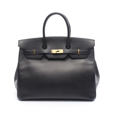 HERMES Birkin 35 Handbag G Ardennes leather Black Used GHW women
