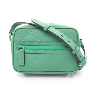 GUCCI GG Rubber Effect Mini Shoulder crossbody Bag 771321 Green Used mens