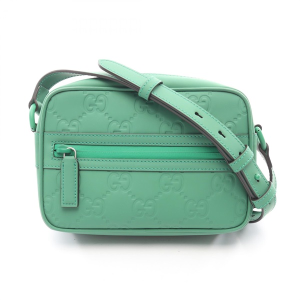 GUCCI GG Rubber Effect Mini Shoulder crossbody Bag 771321 Green Used mens