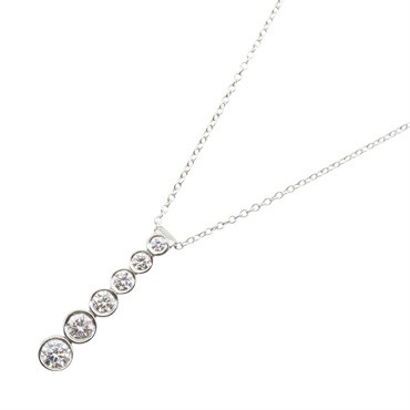 TIFFANY＆CO Jazz Graduated Drop Diamond Necklace Pt950 Platinum Used 41㎝