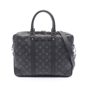 LOUIS VUITTON Porte Documan Voyage Business bag M46457 Monogram eclipse used LV
