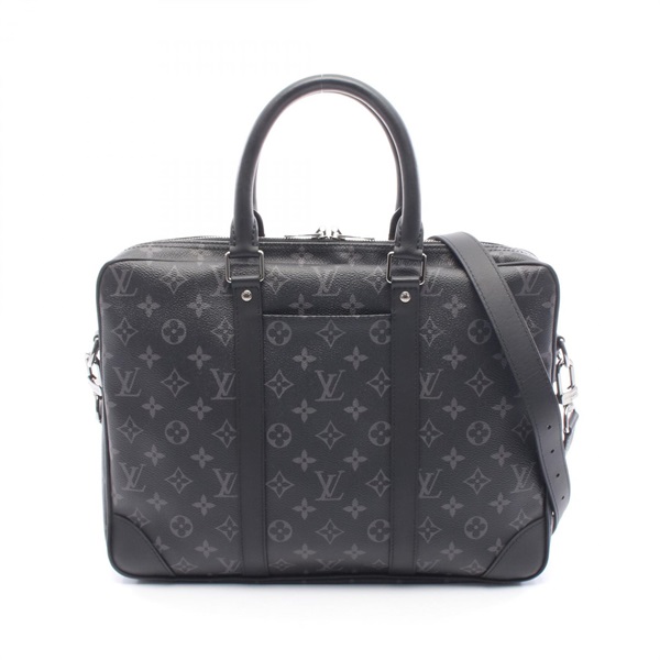 LOUIS VUITTON Porte Documan Voyage Business bag M46457 Monogram eclipse used LV