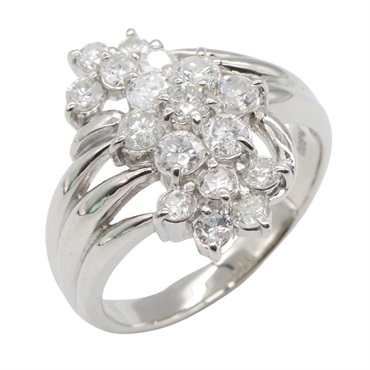 JEWELRY Diamond Ring Pt900 Platinum Used Women US size