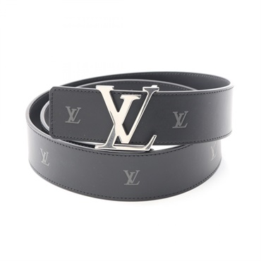 LOUIS VUITTON LV initials belt ceinture reversible M8840 leather Black Used mens