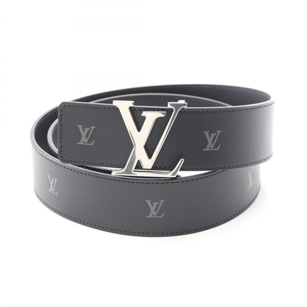 LOUIS VUITTON LV initials belt ceinture reversible M8840 leather Black Used mens