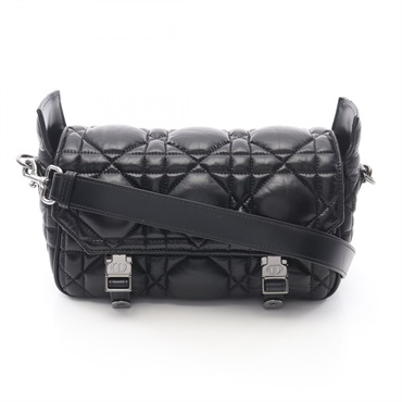 Dior CAMP Small Macro cannage Shoulder Bag M1243OMIG leather Black Used