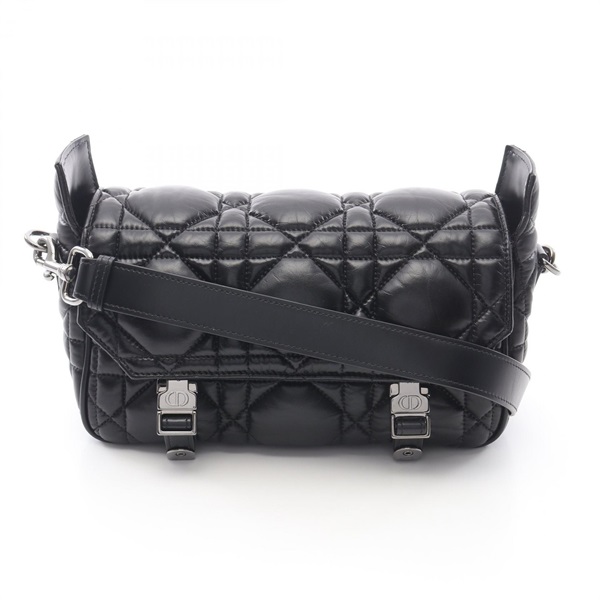 Dior CAMP Small Macro cannage Shoulder Bag M1243OMIG leather Black Used