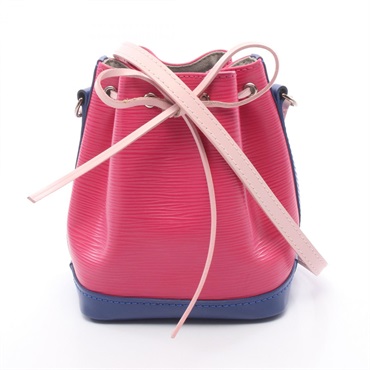 LOUIS VUITTON Nano Noe Shoulder Bag M42502 Epi leather Pink Blue Used Women LV