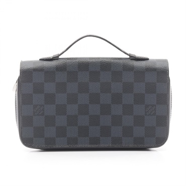 LOUIS VUITTON Zippy XL Around long wallet N41503 Damier Graphite leather black