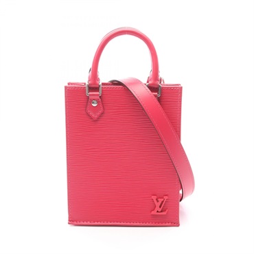LOUIS VUITTON Petit Sac Plat crossbody Handbag M80168 Epi Rose Pondichery LV