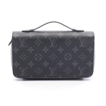 LOUIS VUITTON Zippy XL long wallet M61698 Monogram eclipse Black Used mens LV