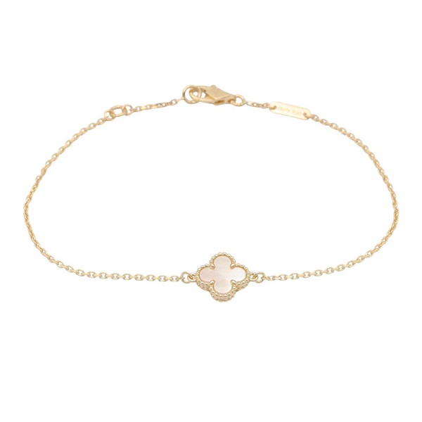 Van Cleef & Arpels Sweet Alhambra Bracelet 18KYG Gold Mother of pearl White used
