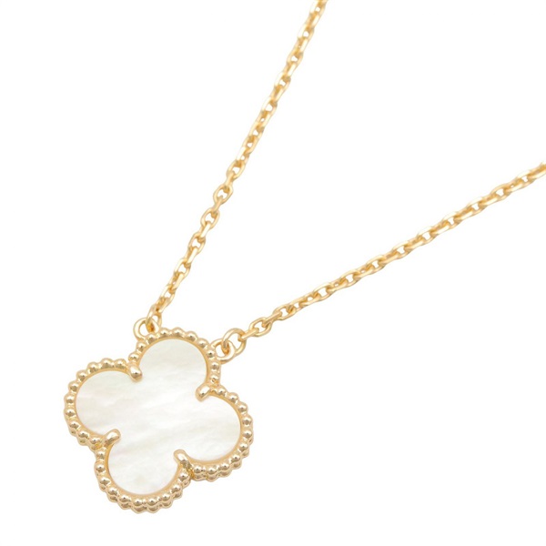Van Cleef & Arpels Vintage Alhambra Necklace 18KYG Gold Mother of pear Used