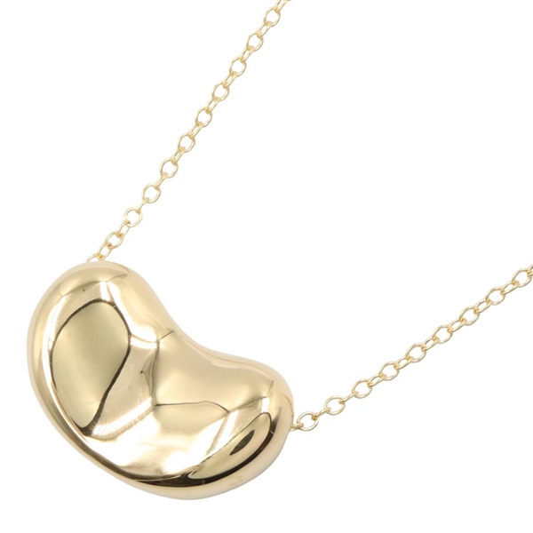 TIFFANY＆CO Bean Necklace Pendant 18KYG Yellow Gold Used Women 76cm