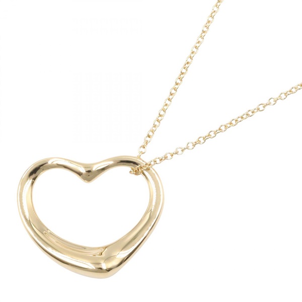 TIFFANY＆CO Open Heart Necklace Pendant Medium 18KYG Yellow Gold Used 40.5㎝