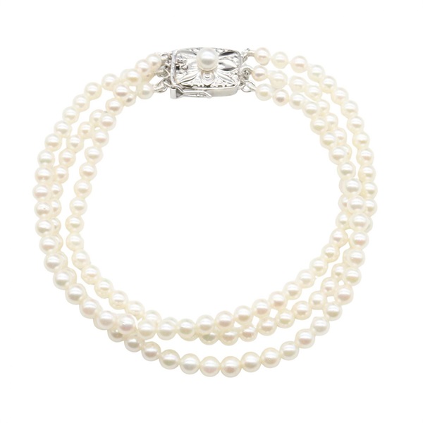 MIKIMOTO Baby Pearl Bracelet Silver925 White Used Women 15.5㎝
