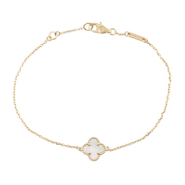 Van Cleef & Arpels Sweet Alhambra Bracelet 18KYG Gold Mother of pearl White Used