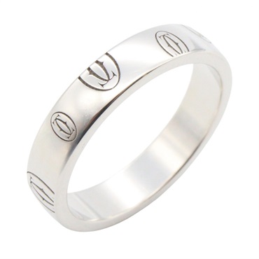 CARTIER Happy Birthday Ring 18KWG White Gold Used Women US size #5.75 #52