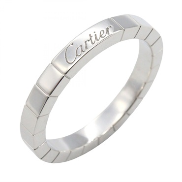 CARTIER Laniere Ring 18KWG White Gold Used unisex US size 8.5 #59