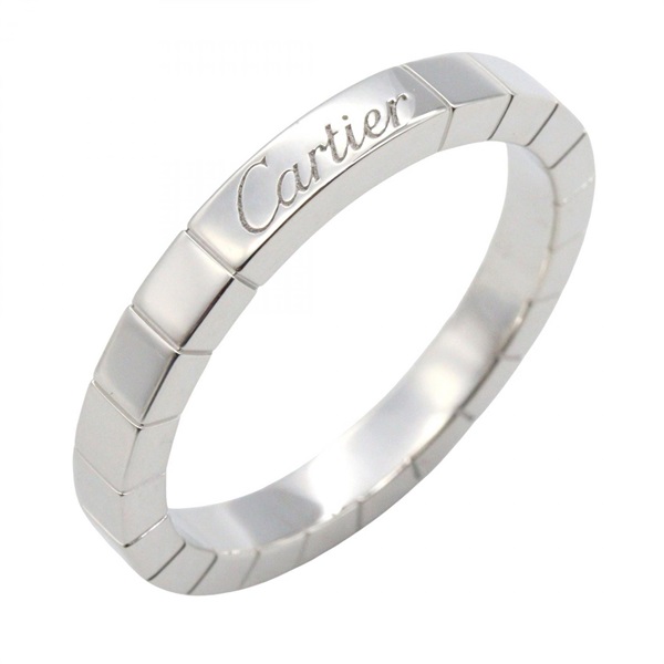 CARTIER Laniere Ring 18KWG White Gold Used unisex US size 8.5 #59