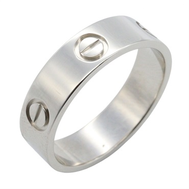 CARTIER Love Ring Pt950 Platinum Used Women US size #8.25 #58