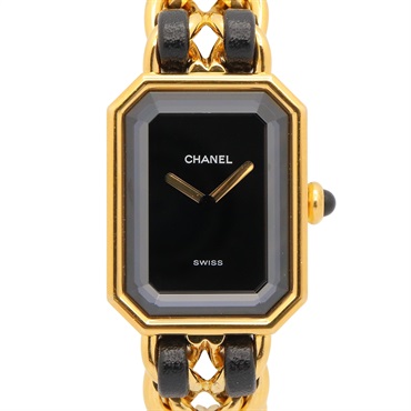 CHANEL Premiere M Wrist Watch H0001 Quartz Gold Plated leather Used Women