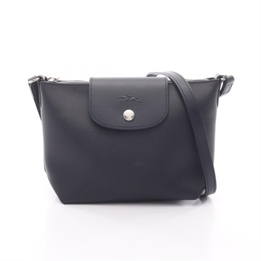Longchamp LE PLIAGE CITY Crossbody Shoulder Bag canvas Leather Navy NEW