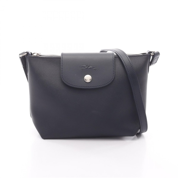 Longchamp LE PLIAGE CITY Crossbody Shoulder Bag canvas Leather Navy NEW