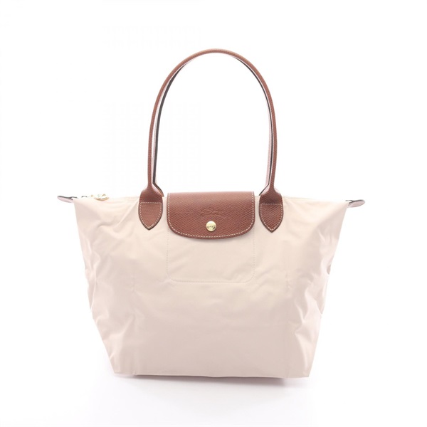 Longchamp LE PLIAGE ORIGINAL M Tote Bag L2605089P canvas leather Beige Brown NEW