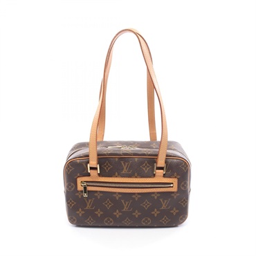 LOUIS VUITTON Cite MM Shoulder Bag M51182 Monogram canvas leather Brown Used LV