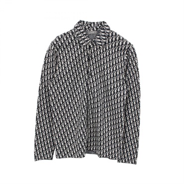 Dior Oblique Shirts Tops 023M550AT099 cotton Black Navy Beige Used mens size S