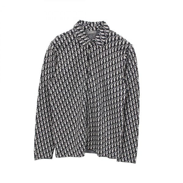 Dior Oblique Shirts Tops 023M550AT099 cotton Black Navy Beige Used mens size S