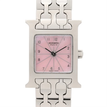 HERMES H watch mini Wrist Watch HH1.110 Quartz Stainless Steel Used Women