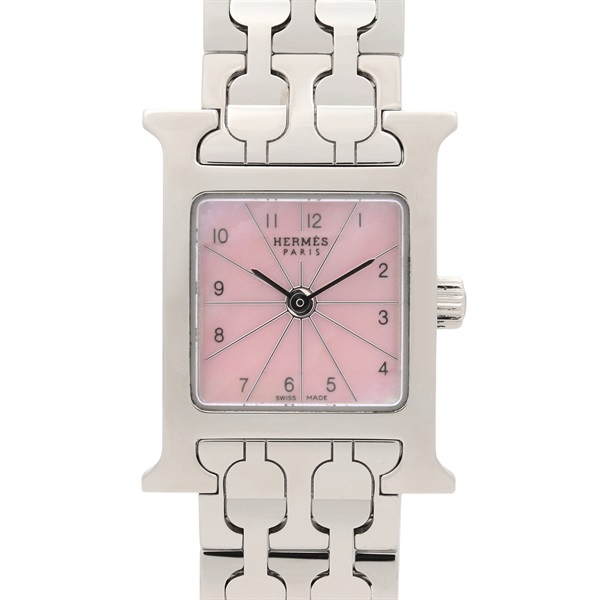 HERMES H watch mini Wrist Watch HH1.110 Quartz Stainless Steel Used Women