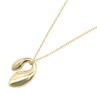 TIFFANY＆CO Double teardrop Necklace Pendant 18KYG Yellow Gold Used Women