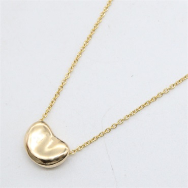 TIFFANY＆CO Bean Necklace Pendant 41cm 18KYG Yellow Gold Used Women